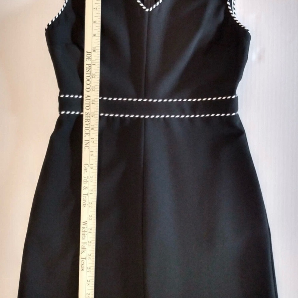 Diane Von Furstenberg Black Dress with White Trim - Picture 7 of 8